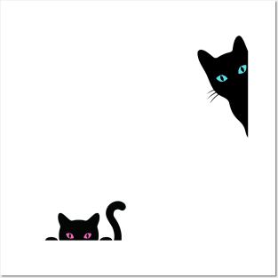 Pet kitten- black Cat lover Posters and Art